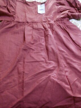 NWT COTTON KIDS DRESS RUSTY PLUM SIZE 7